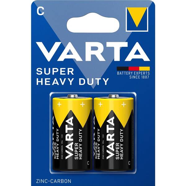 Batérie zinkovo-uhlíková Varta Super Heavy Duty C, R14, blister 2ks 


