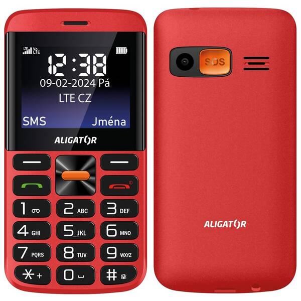 Mobilný telefón Aligator A910 4G Senior červený

