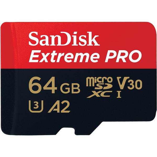 Pamäťová karta SANDISK 64GB UHS-I U3 (200R/90W) + adaptér 


