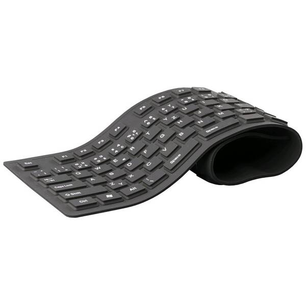 Klávesnica C-Tech FK-01, gélová, flexibilná, CZ/SK čierna

