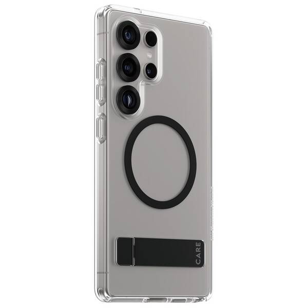 Kryt na mobil PanzerGlass CARE Kickstand Qi na Samsung Galaxy S25 Ultra čierny/priehľadný

