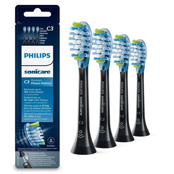 Náhradné hlavice Philips HX9044/33 (4 ks) čierna

