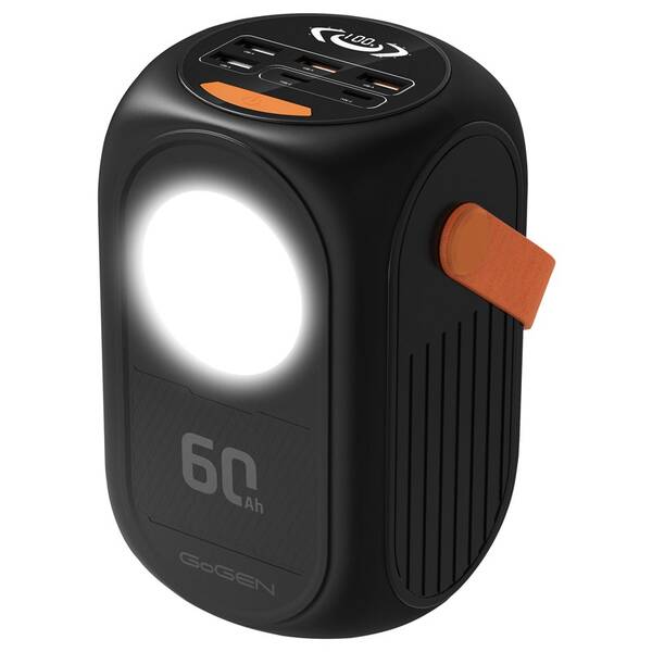 Powerbank GoGEN 60000mAh, PB600001B, PD65W čierny/oranžový

