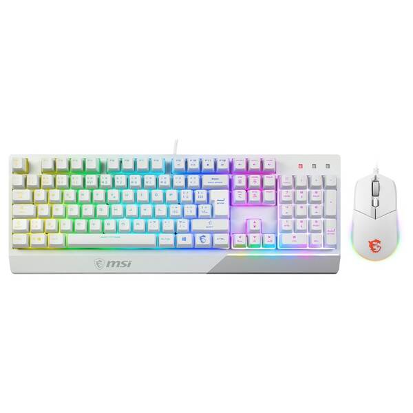 Klávesnica s myšou MSI Vigor GK30 COMBO, CZ+SK layout biela

