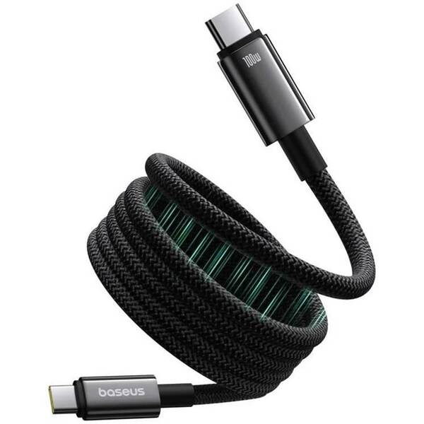 Kábel Baseus Tungsten Gold USB-C/USB-C, magnetický, 1m čierny


