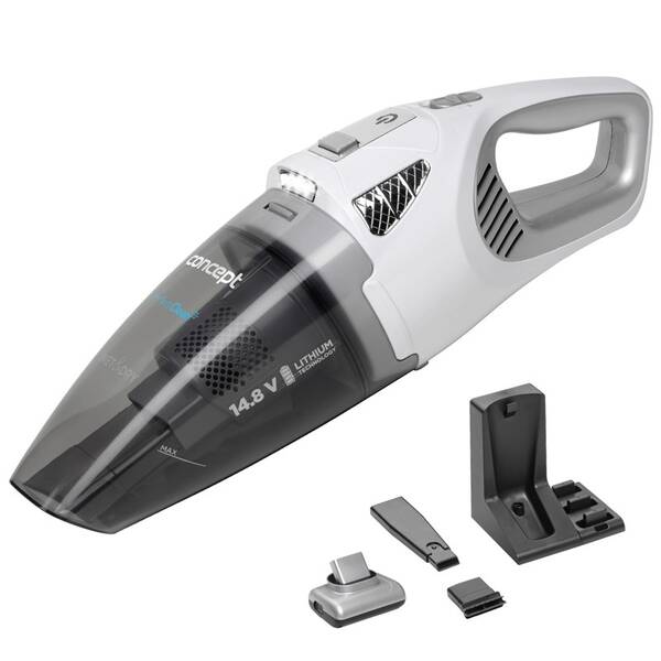 Vysávač akumulátorový Concept VP4370 sivý/biely

