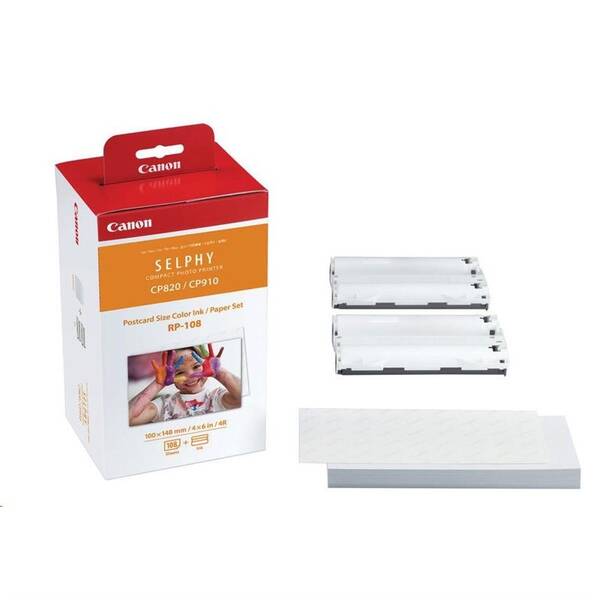Fotopapier Canon RP-1080V, 148x100 mm, 1080 ks + inkoust pro Selphy 

