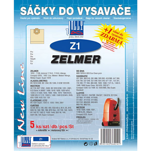 Vrecká pre vysávače Jolly Z 1 (5 ks) 

