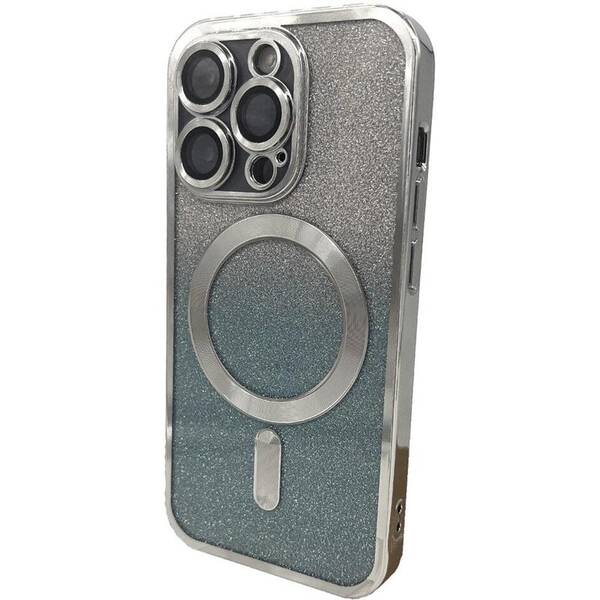 Kryt na mobil CPA Mag Glitter Chrome na Apple iPhone 15 Pro Max strieborný

