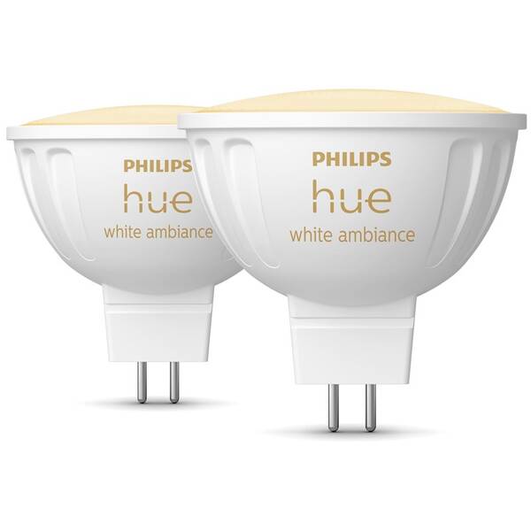 Inteligentná žiarovka Philips 5,1 W, MR16, GU5,3, White Ambiance, 2 ks 

