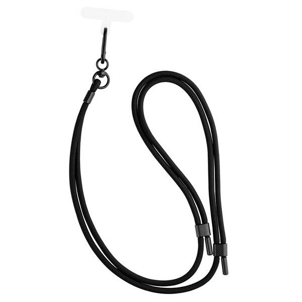 Popruh na krk FIXED NeckUni pre telefóny so zadným krytom čierny

