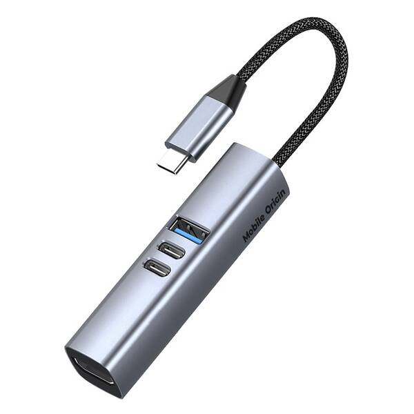 USB Hub Mobile Origin 7in1 MultiHub HB2 sivý

