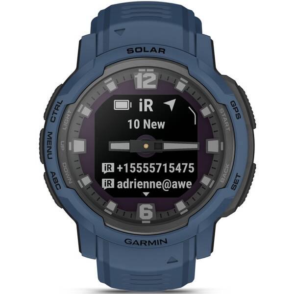 Inteligentné hodinky Garmin Instinct Crossover Solar modré


