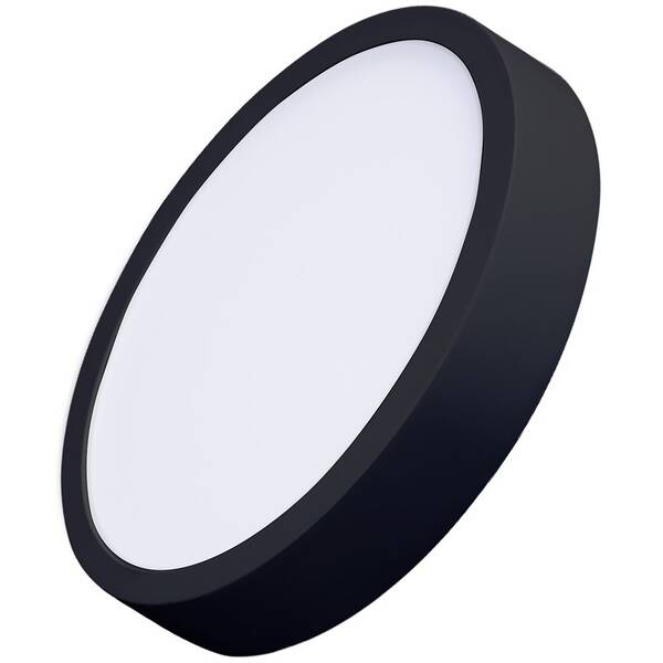 LED stropné svietidlo Solight CCT, prisadené, 24 W, 900 lm, okrúhle čierne

