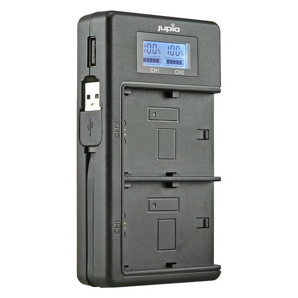 Nabíjačka Jupio NP-FM50/F550/F750/F970 Duo (Sony) čierna

