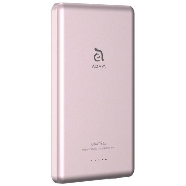 Powerbank ADAM Elements GRAVITY C5 5000 mAh ružová

