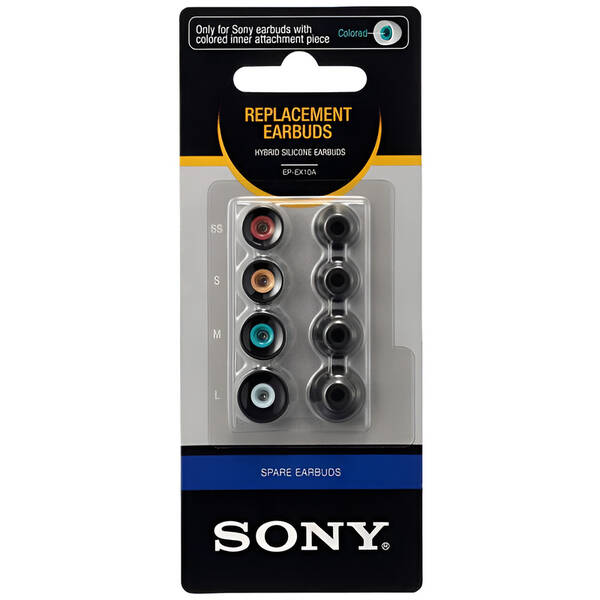 Náhradné špunty Sony silikónové koncovky čierne

