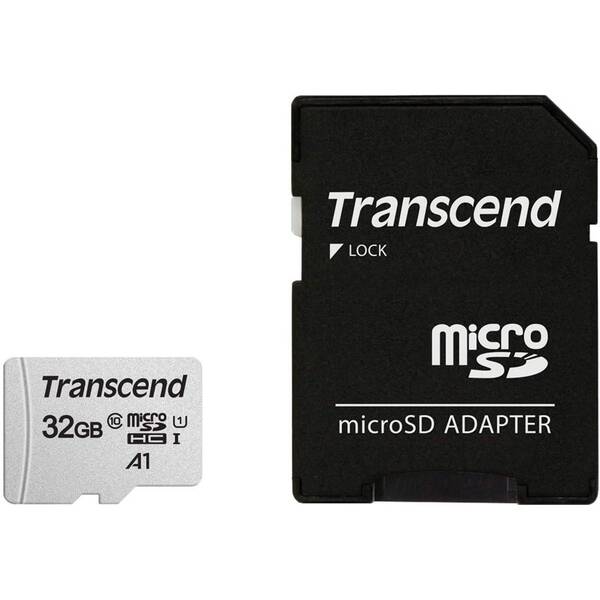 Pamäťová karta Transcend 300S microSDHC 32GB UHS-I U1 (100R/25W) + adapter 

