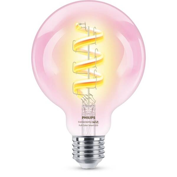 Inteligentná žiarovka Philips Smart LED G95, 6,3 W, E27, RGB 

