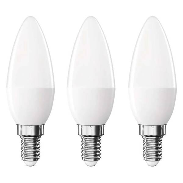 LED žiarovka EMOS Classic sviečka, 4,2 W, 470lm, E14, teplá biela, 3 ks 


