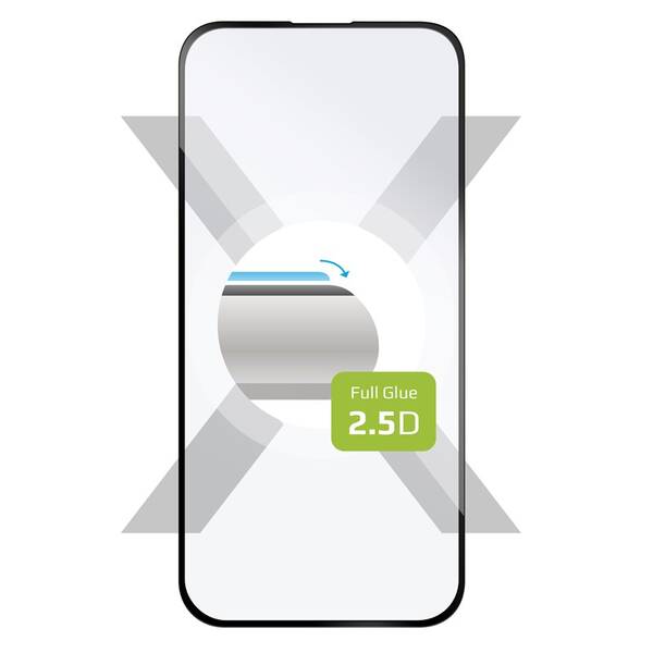 Tvrdené sklo FIXED Full-Cover pre Apple iPhone 16 Plus, lepenie cez celý displej čierne

