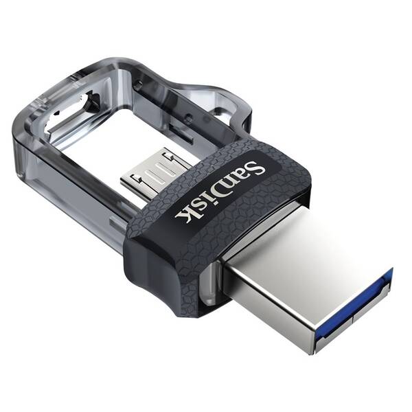 USB flashdisk SANDISK Dual m3.0 256GB OTG MicroUSB/USB 3.0 čierny

