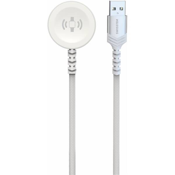 Sieťový adaptér Swissten pro Apple Watch USB-A 1,2 m biely

