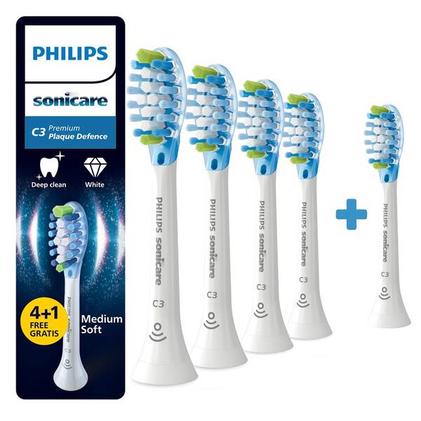 Náhradné hlavice Philips HX9045/87 (4+1 ks) biela

