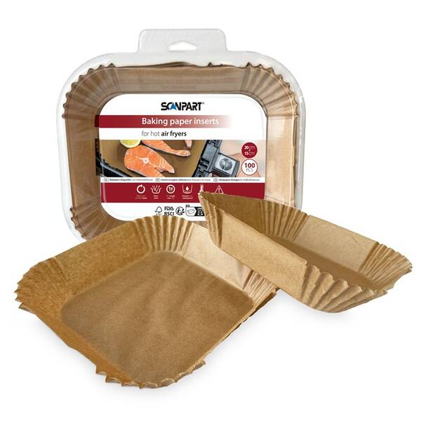 Papierové formy Scanpart SCA2910070011, 20×15 cm (100 ks) hnedá

