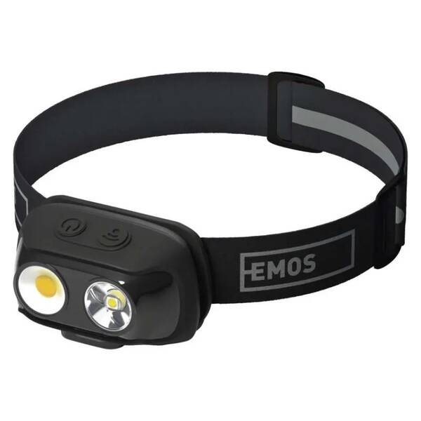 Čelovka EMOS NABÍJACIA COB LED čierna

