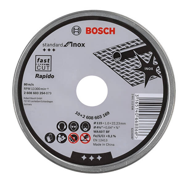 Rezací kotúč Bosch 125x1.0x22.23mm (10 ks) 

