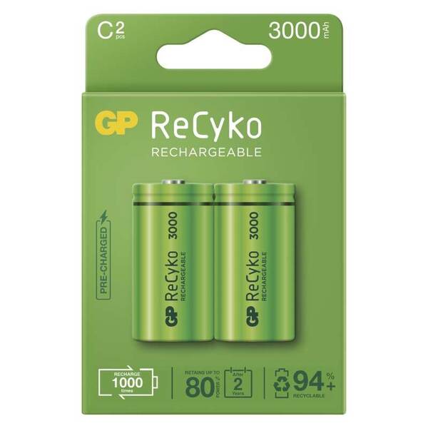 Batéria nabíjacia GP ReCyko, HR14, C, 3000mAh, NiMH, krabička 2ks 

