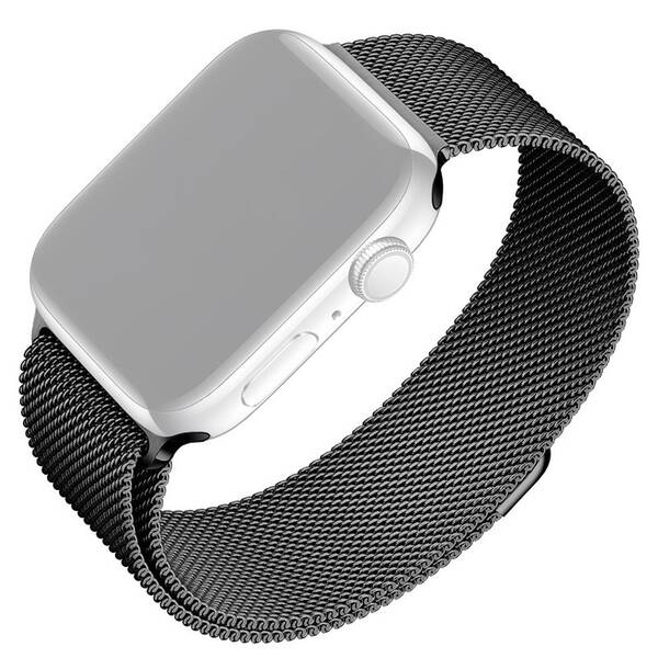 Remienok FIXED Mesh Strap na Apple Watch 42/44/45mm čierny

