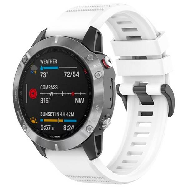 Remienok FIXED Silicone Strap na Garmin QuickFit 22 mm biely

