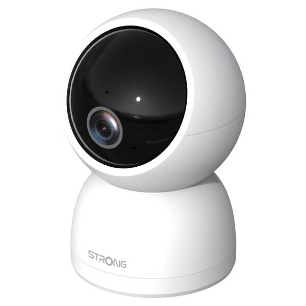 IP kamera Strong SHC04IR0-W, vnútorné, 2560×1440, IR prísvit, 360° otáčanie, mikrofón, Wi-Fi, USB-C, micro SD biela

