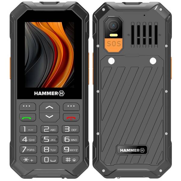 Mobilný telefón myPhone Hammer 6 LTE čierny/oranžový


