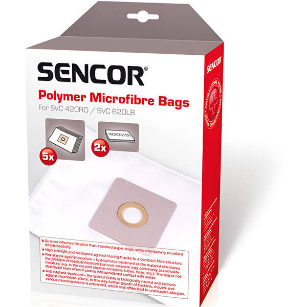 Vrecká pre vysávače Sencor SVC 420/620 (5 ks) 

