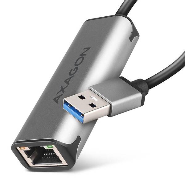 Sieťová karta Axagon USB-A 3.2 Gen 1 - 2.5 Gigabit Ethernet sivá

