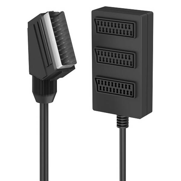 Kábel Hama SCART rozbočovač, 1XOUT/3XIN, 0,5m 

