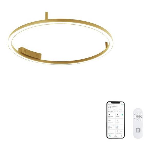 LED stropné svietidlo IMMAX NEO FINO, 55W, Zigbee 3.0, TUYA, priem. 80cm zlaté

