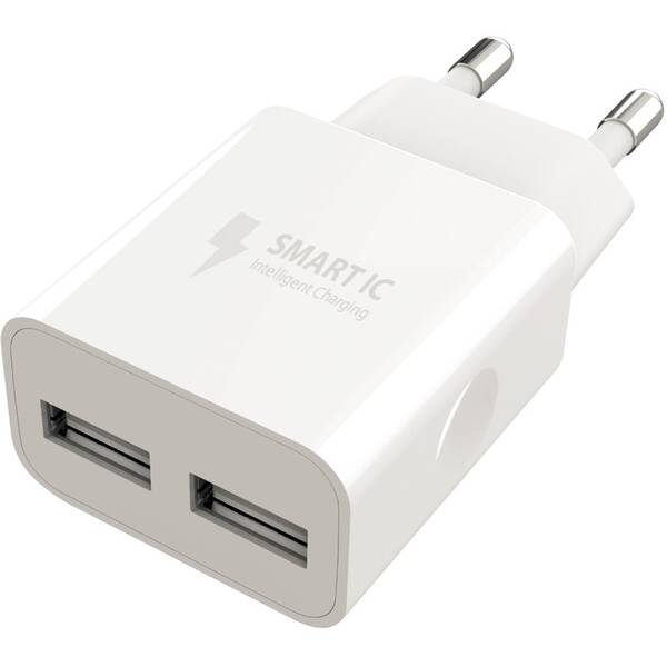 Nabíjačka do siete WG 2xUSB, 2,4A biela

