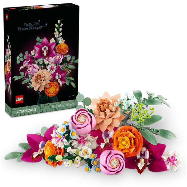 Stavebnica LEGO® Botanicals 10342 Krásná kytice růžových květin 


