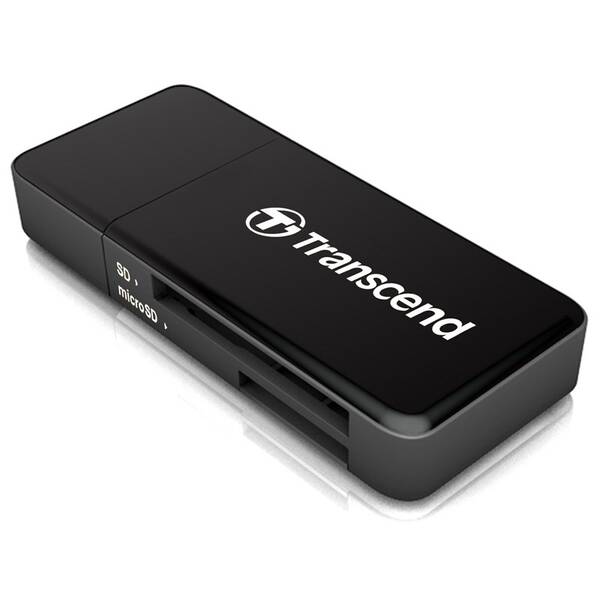 Čítačka pamäťových kariet Transcend RDF5, USB-A/SDHC, SDXC, microSDHC, microSDXC čierna

