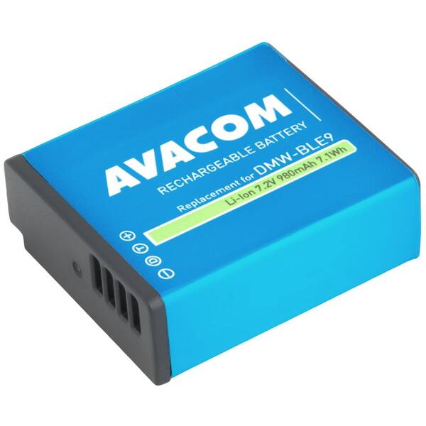 Batéria Avacom Panasonic DMW-BLE9, BLG-10 Li-Ion 7.2V 980mAh 7.1Wh modrá

