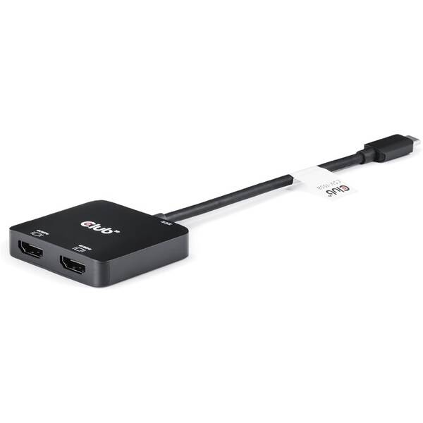 USB Hub Club3D USB-C / 2xHDMI + USB-C PD 3.0 čierny

