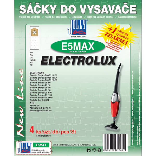 Vrecká pre vysávače Jolly E 5 MAX (4 ks) 

