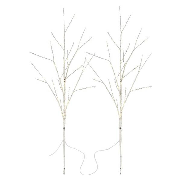 LED dekorácie EMOS 2x brezová vetvička, 60 cm, 100LED, vonkajšia aj vnútorná, teplá biela, časovač 

