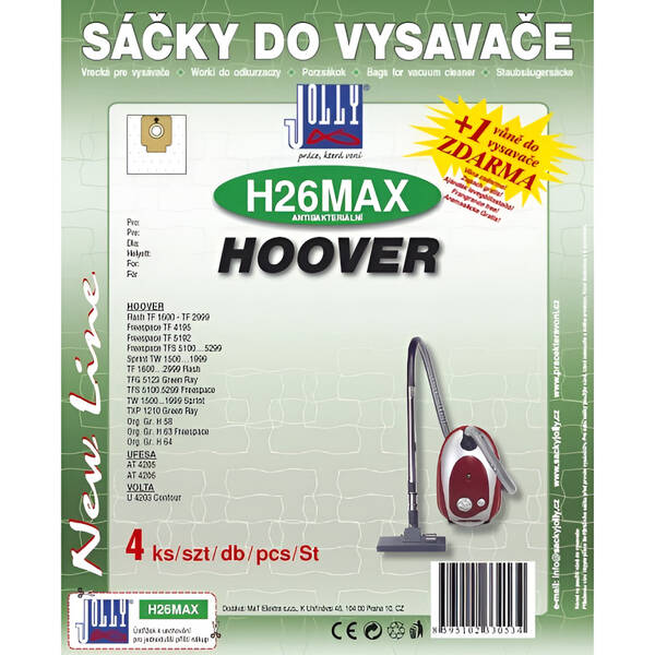 Vrecká pre vysávače Jolly MAX H 26 (4 ks) 

