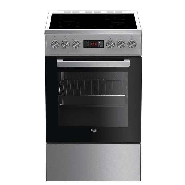 Sklokeramický sporák Beko FSM 57300 GX nerez

