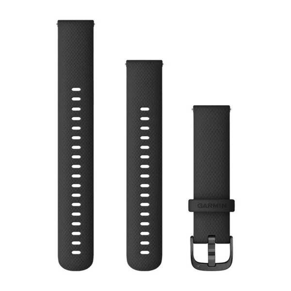 Remienok Garmin Quick Release 18mm, silikónový čierny, čierna pracka čierny

